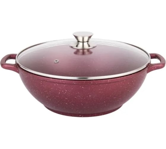 Изображение товара Казан Традиция готовить с любовью Рубин алюминий литой, 28 см, 4,0 л, стеклянная крышка ТР0283И