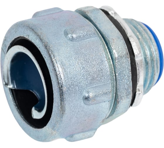 Изображение товара Муфта вводная Рувинил с наружной резьбой на металлорукав 18 типа Р3-Ц и Р3-Ц-ПВХ 10 штук МВн-18