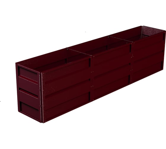 Изображение товара Готовая грядка Delta-Park GW 0.5х3 м, коричнево-красная 30011_GW503Ch