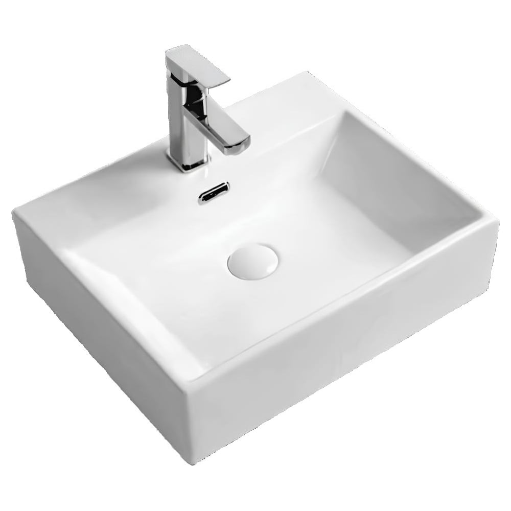 Изображение товара Умывальник Selena Quadra 50 керамика белый современный монтаж подвесной
