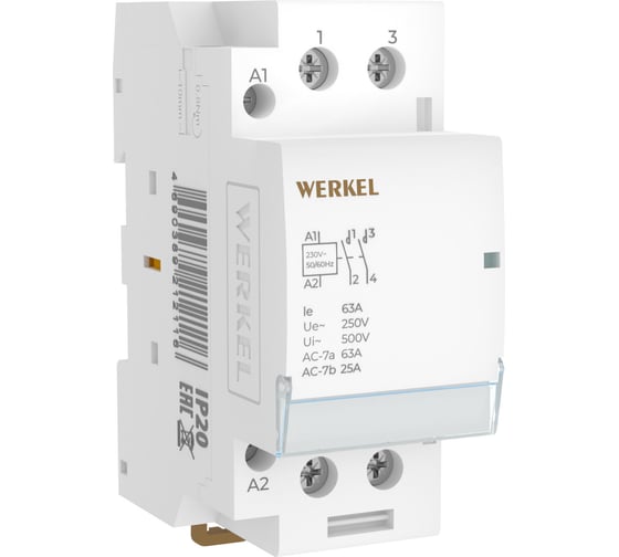 Изображение товара Контактор модульный WERKEL 63 A 2NO (2 мод.) a069476