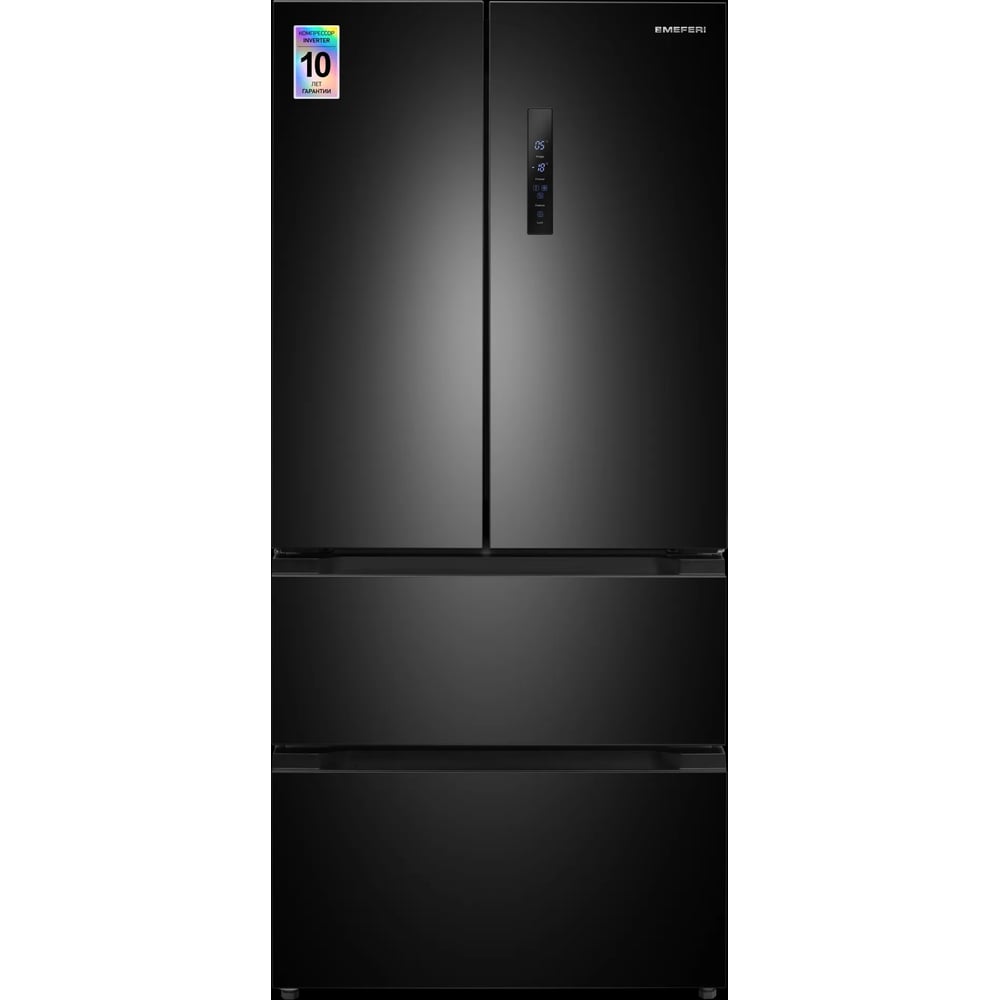 Изображение товара Холодильник отдельностоящий с инвертором MEFERI MFR83BLACK IX TOTAL NO FROST FRENCH DOOR COMFORT МФ-00001028