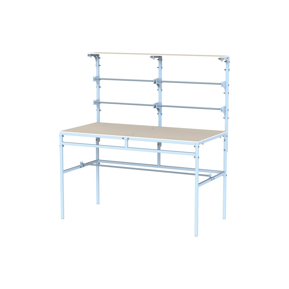 Изображение товара Профессиональный упаковочный стол МеталлКарт Кастом Лайт 43, 1500х750х1650 мм