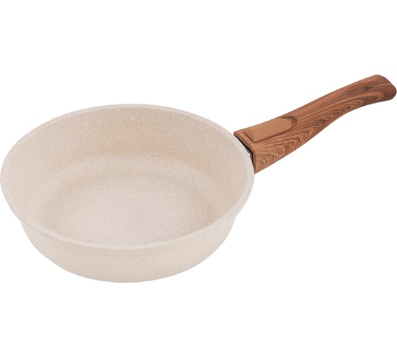 Изображение товара Сковорода Традиция готовить с любовью антипригарное покрытие, литая, 20 см, съемная ручка, Ваниль ТВ2205