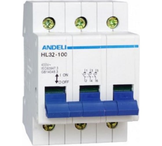 Изображение товара Выключатель нагрузки ANDELI HL32-100 3P 25A ADL04-046