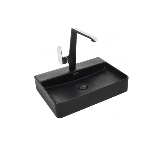Изображение товара Накладная раковина WeltWasser WW ELBACH матовая черная, 600х420х120 2173 MB 10000004504