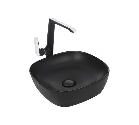Изображение товара Накладная раковина WeltWasser WW ELBACH матовая черная, 370х370х115 2184 MB 10000004527
