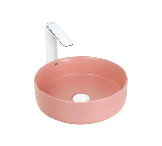 Изображение товара Накладная раковина WeltWasser WW ELBACH матовая розовая, 355х355х120 3134 MP 10000004515