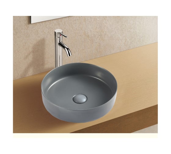 Изображение товара Накладная раковина WeltWasser WW ELBACH матовая темно-серая, 355х355х120 3134 MDG 10000004516