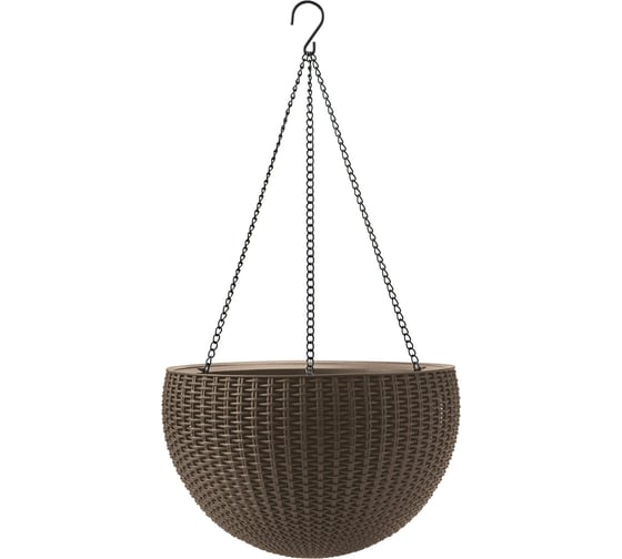 Изображение товара Подвесное кашпо Keter Rattan Style Hanging Мокко 17199246МК
