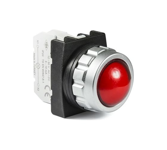Изображение товара Сигнальная арматура Emas красная со светодиодом 12-30 В перем. и пост. тока, серии H, 30мм H060XK