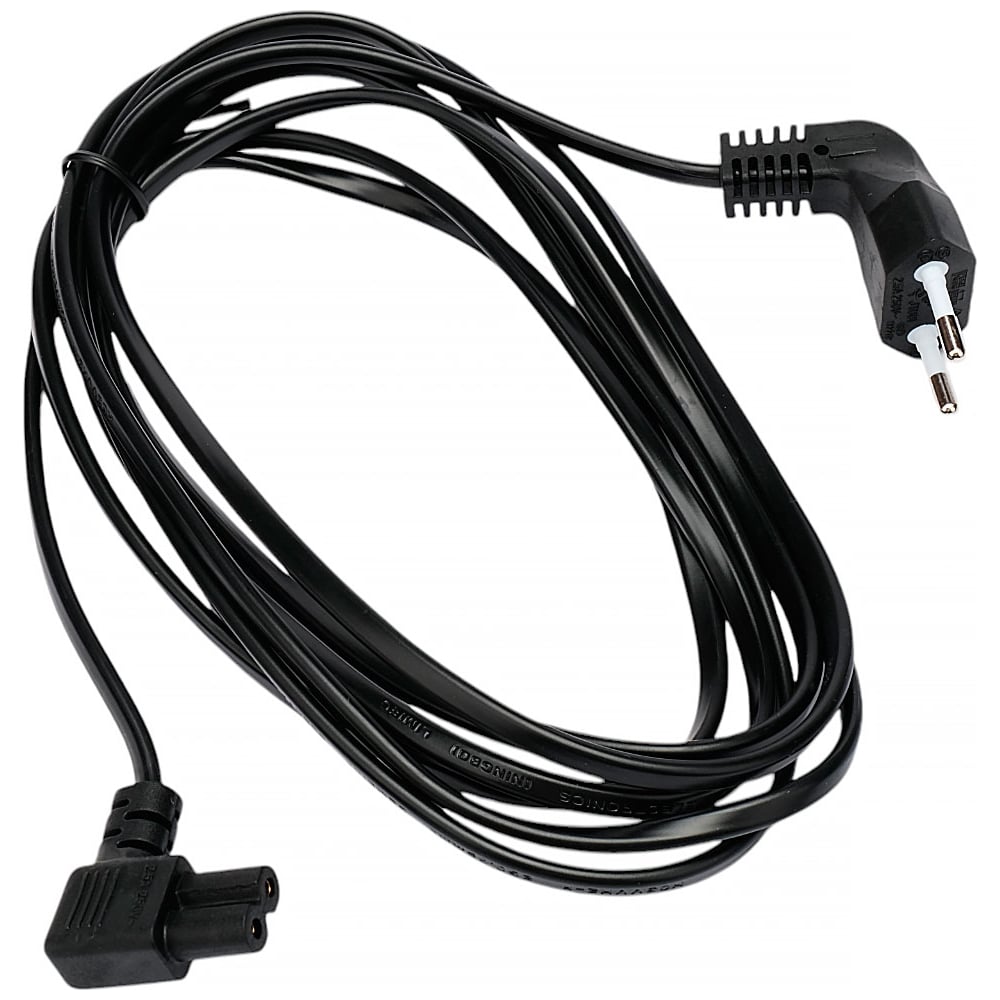 Изображение товара Кабель питания Cablexpert CEE 7/16-C7 3м черный с угловыми разъемами VDE