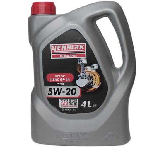 Изображение товара Масло моторное синтетическое YENMAK 5W20 ILSAC GF-6A | API SP | ACEA A3/B4 4L 28-05W 20-104 28-05W20-104