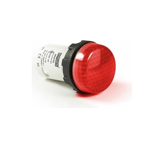 Изображение товара Сигнальная арматура Emas моноблочная 220 В красная с ячеистым стеклом MBSP220K
