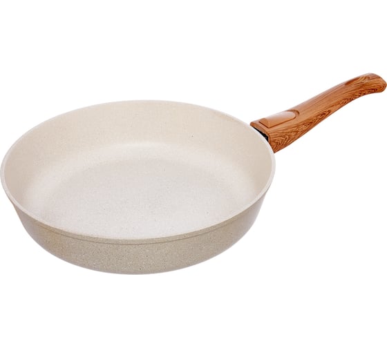 Изображение товара Сковорода Традиция готовить с любовью антипригарное покрытие, литая, 28 см, съемная ручка, Ваниль ТВ2285