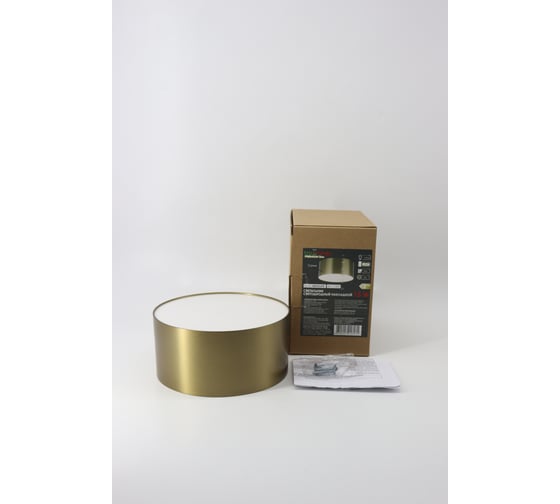 Изображение товара Светильник светодиодный накладной truEnergy круг 15W 4000K 1125Lm D140 сатиновый золотой/алюминий 11507