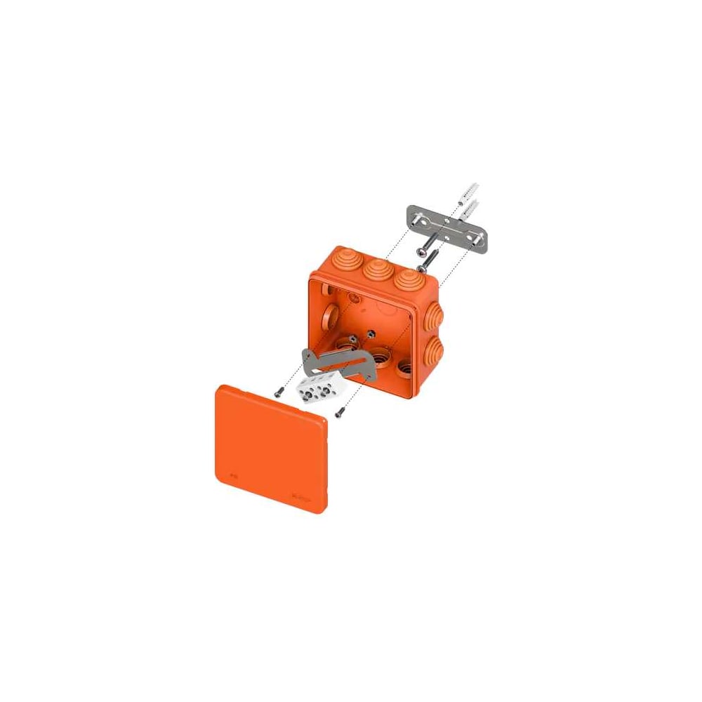 Изображение товара Коробка огнестойкая EKF E45, 100x100x50 мм с клеммниками