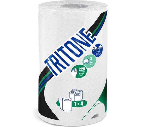 Изображение товара Бумажный протирочный материал CELTEX TRITONE белый (220 листов в рулоне, 3 слоя, лист 22x22 см, цвет белый 48,4 м) C08650