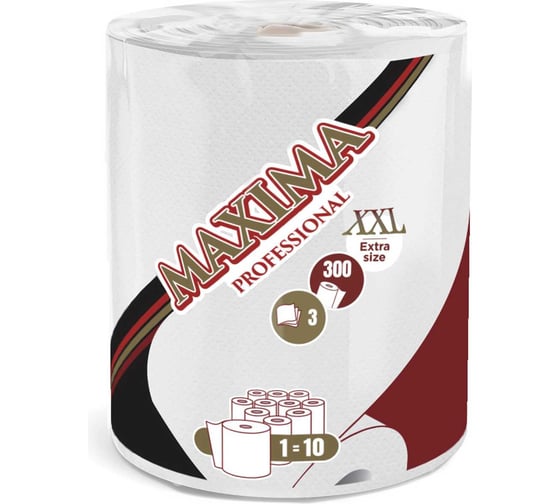 Изображение товара Бумажный протирочный материал CELTEX MAXIMA белый (300 листов в рулоне, 3 слоя, лист 24x26 см, 72 м) C08690N