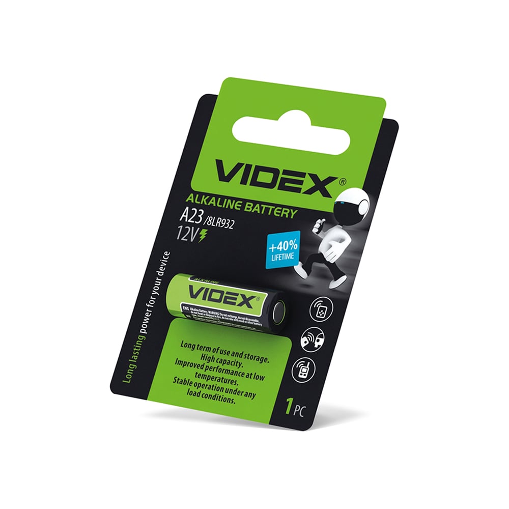 Алкалиновый элемент питания Videx VID-A23-1BL
