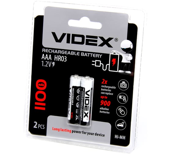 Изображение товара Аккумулятор Videx HR03/AAA 1100mAh 2BL VID-HR03-1100