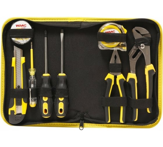 Изображение товара Набор инструментов WMC TOOLS 9 предметов, в сумке WMC-1009 набор(48162)