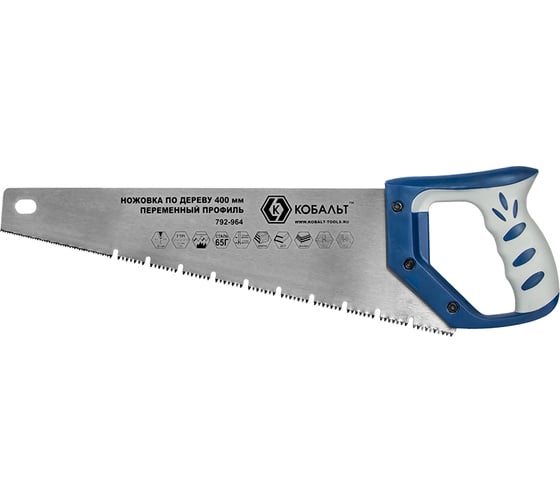 Изображение товара Ножовка по дереву КОБАЛЬТ 400 мм, шаг 3,5 мм 792-964