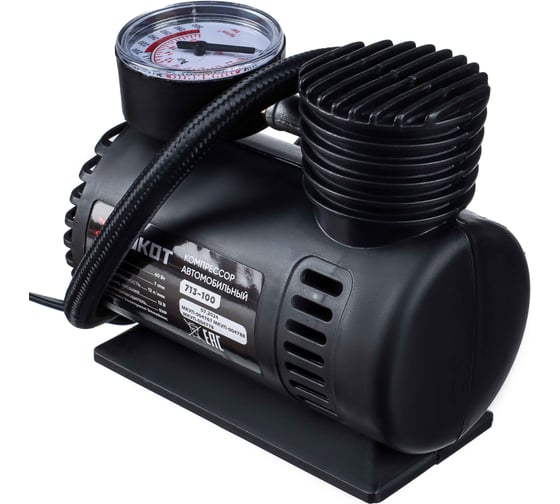 Изображение товара Компрессор автомобильный РОКОТ NEW GALAXY Цилиндр, 60Вт, 12л/мин, переходники 713-100