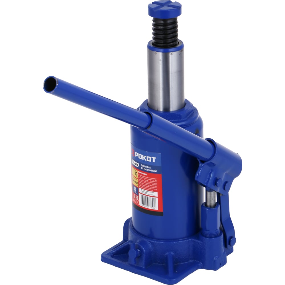 Изображение товара Домкрат бутылочный РОКОТ 10т гидравлический 190-360 мм для автосервиса