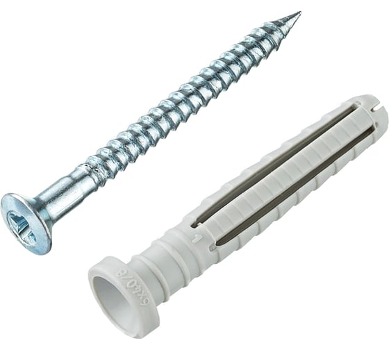 Изображение товара Дюбель-гвоздь Tecfi YZ цилиндр. манжета, нейлон, 6x40, 150 шт. пакет 148876