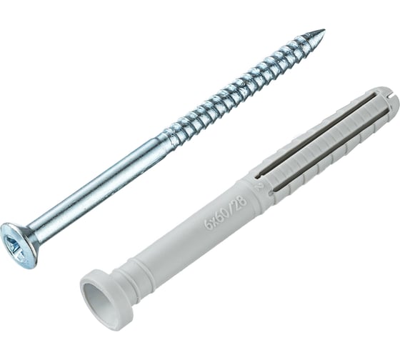 Изображение товара Дюбель-гвоздь Tecfi YZ цилиндр. манжета, нейлон, 6x60, 100 шт. пакет 148877