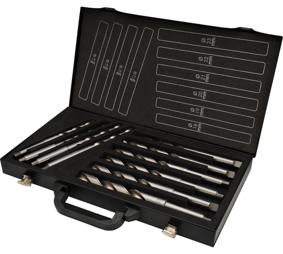Изображение товара Набор сверл по металлу к/х H-Tools серия PRO 14-23 мм, HSSE-Co5, DIN345, 10 шт 204001EHT