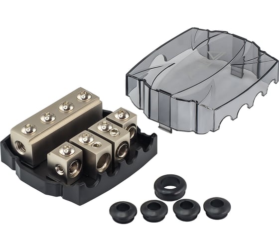 Изображение товара Держатель AURA на 4 предохранителя miniANL, никель FHM-4148