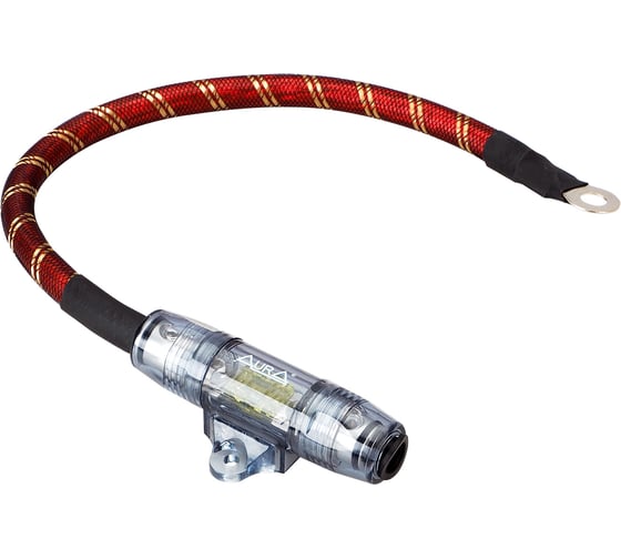 Изображение товара Держатель предохранителя AURA 4 Ga, в комплекте с предохранителем 100 А и кабелем 4 Ga FHM-0430