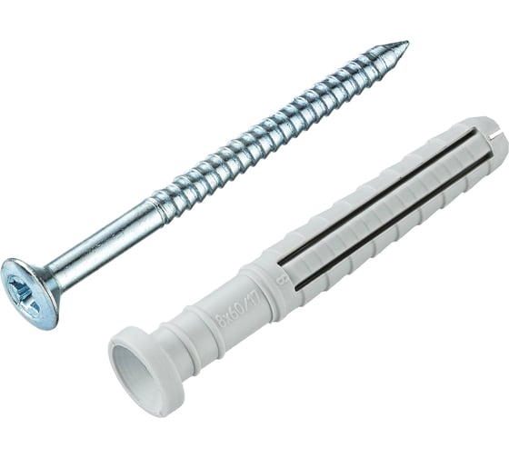 Изображение товара Дюбель-гвоздь Tecfi YZ цилиндр. манжета, нейлон, 8x60, 100 шт. пакет 148881