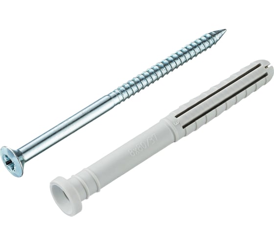 Изображение товара Дюбель-гвоздь Tecfi YZ цилиндр. манжета, нейлон, 8x80, 100 шт. пакет 148882