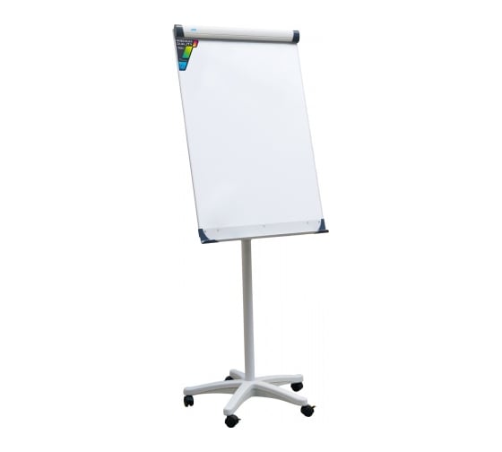 Изображение товара Передвижной магнитно-маркерный флипчарт Hatber 70x100 см, с полочкой 047587