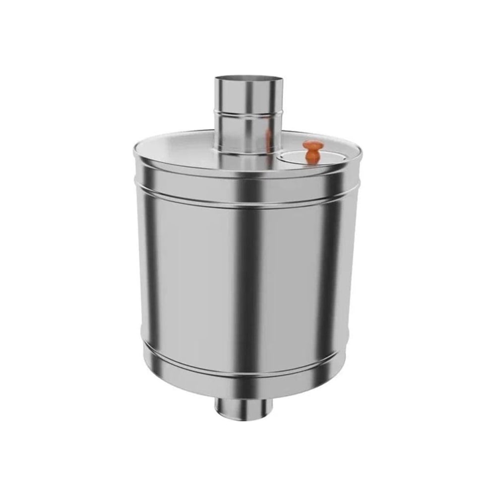 Изображение товара Круглый бак из нержавеющей стали 55 л на трубу G1/2 Металлик И КО