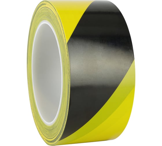 Изображение товара Лента односторонняя ПВХ для разметки Vintanet 911 черно-желтая, 190 мкм, 50мм х 33м 911YBL 50MMХ33M