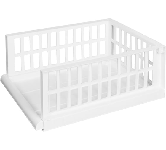 Изображение товара Органайзер Econova SMART с выдвижной полкой на роликах, L 450х345х180 мм, белый 435264516