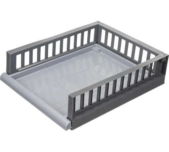 Изображение товара Органайзер Econova SMART с выдвижной полкой на роликах, M 450х345х115 мм, серый 434283811