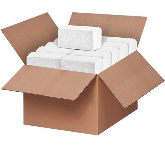 Изображение товара Листовые полотенца Бумага Сити V 2-слоя 200 листов белые («Стандарт +»), 20 шт/кор БС-2-200-V/1 (20 шт/кор)М