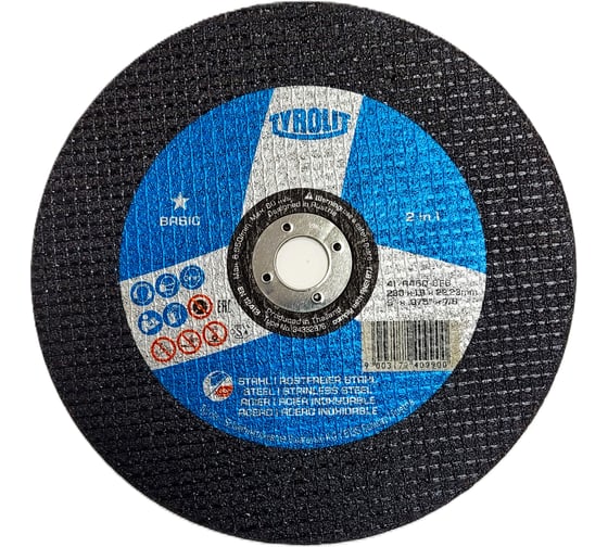 Изображение товара Круг отрезной Tyrolit 41 230х1,9х22,23 A46Q-BFB 34332876