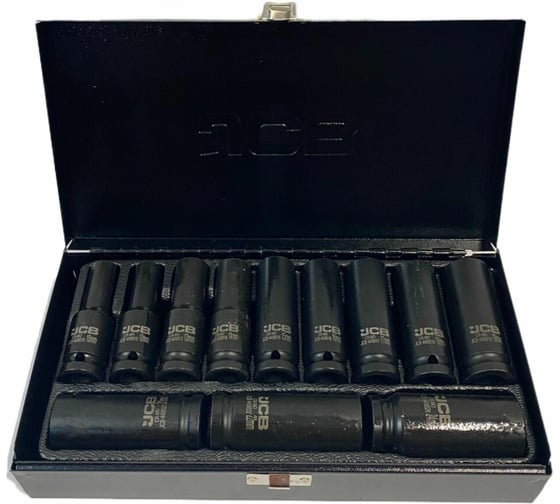 Изображение товара Головки ударные глубокие JCB набор 12 предметов, 1/2 (6гр.) JCB-4127-5MPB(61357)