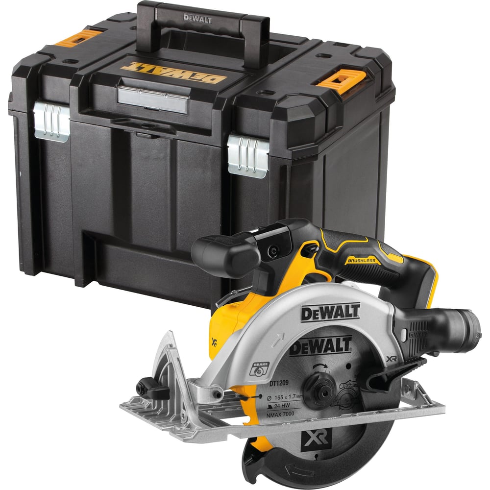 Изображение товара Аккумуляторная дисковая пила Dewalt DCS565NT с подсветкой и системой пылеудаления