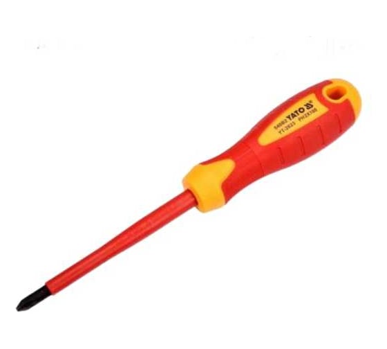 Изображение товара Диэлектрическая отвертка YATO 1000В, PH2, 100 мм YT-2823 36132823 092 1