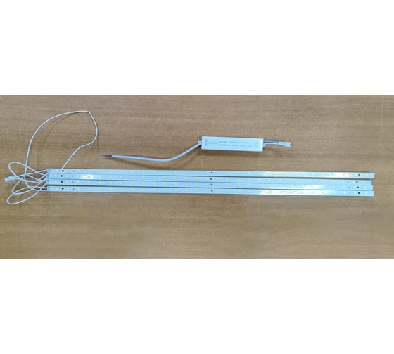 Изображение товара Комплект LED линеек 4шт.+ блок питания ООО ТД Агиро для ремонта светодиодного освещения Армстронг, 36 Вт, 6500 К PLOREPAIRKIT36