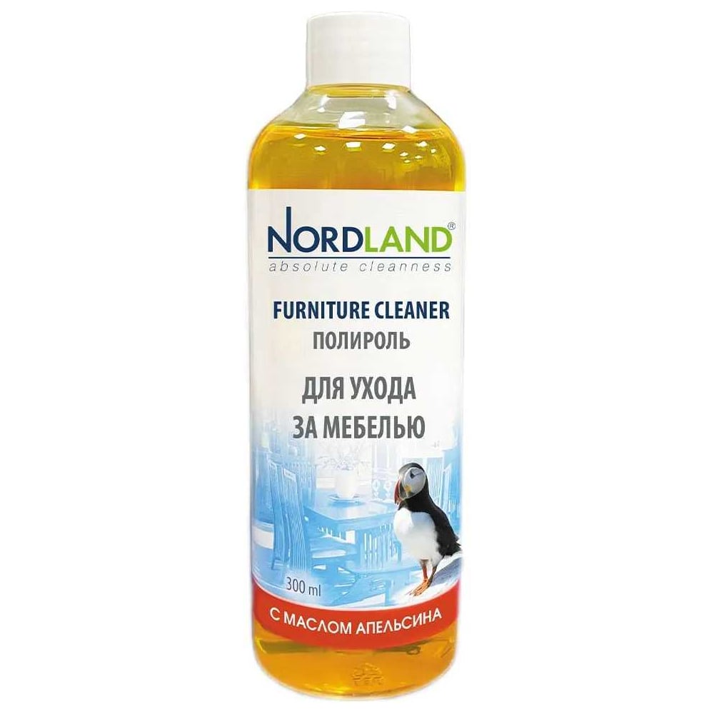 Изображение товара Полироль для дерева NORDLAND с маслом апельсина 300 мл для мебели