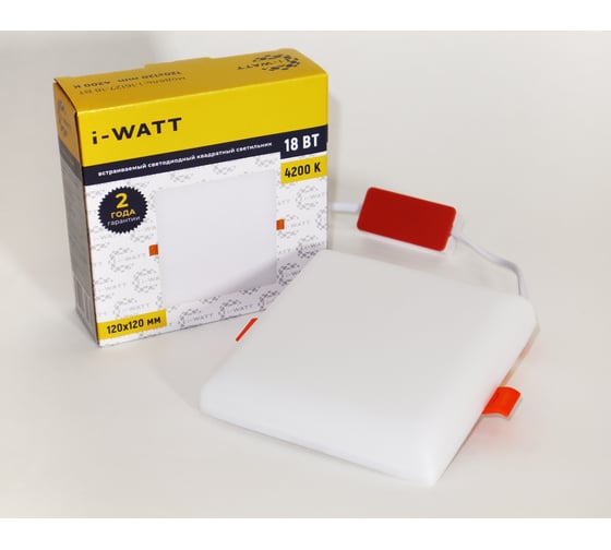 Изображение товара Светильник встраиваемый I-WATT LED 18Вт 4200К 1800Лм 175-240V (квадратный) i-16127