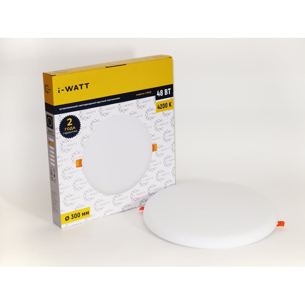 Изображение товара Встроенный LED светильник 48 Вт 4200К IP44 круглый I-WATT i-16125